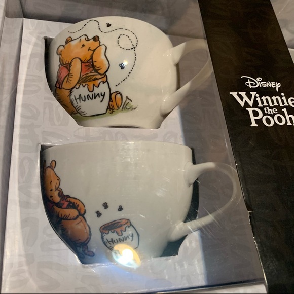 Disney Winnie the Pooh Teacup Set NWT 2 cups & 2 saucers Piglet Eeyore - Picture 9 of 12